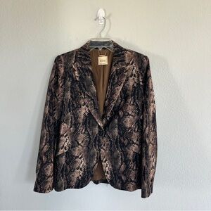 Elie Tahari Snakeskin Print Blazer Size 8